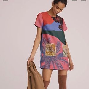 Anthropologie Tropical Shift Mini Dress